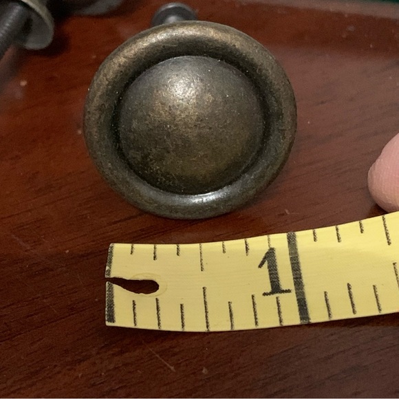 Set of 2 Metal Round Drawer Pulls - Picture 4 of 6